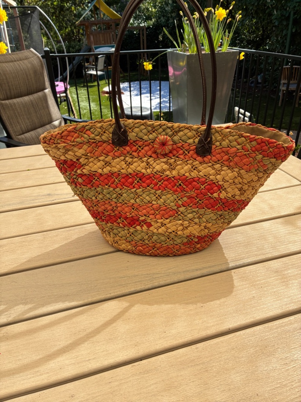 Beautify Beautique Vibrant Woven Tote Bag